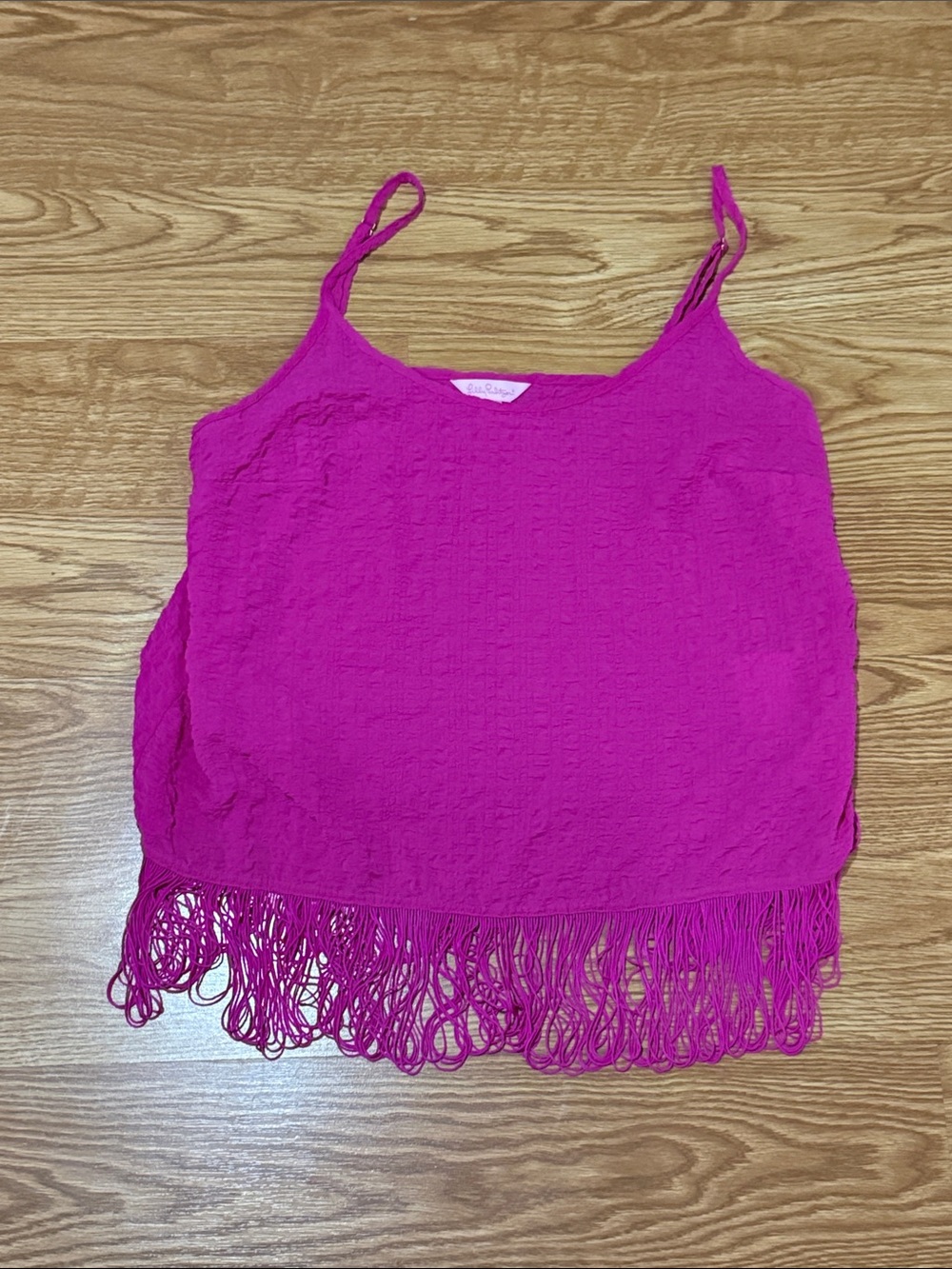 Lilly Pulitzer Magenta Fringe Cami Tank - Women